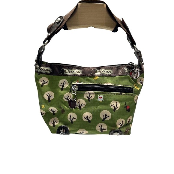 Lesportsac Handbags - LeSportsac Mini Shoulder Bag Womens Green Forest Animal Print Mini